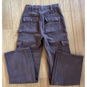 PacSun Ultra High Waist Carpenter Flare Jeans Women's Size 25 Brown Pants